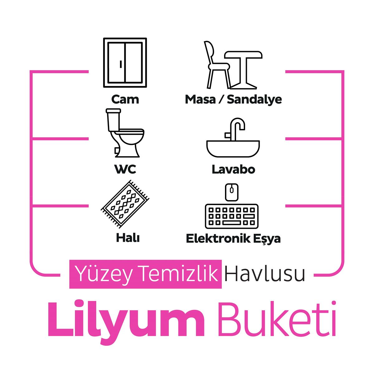 Sleepy Easy Clean Lilyum Buketi Yüzey Temizlik Havlusu 100x2 200 Yaprak