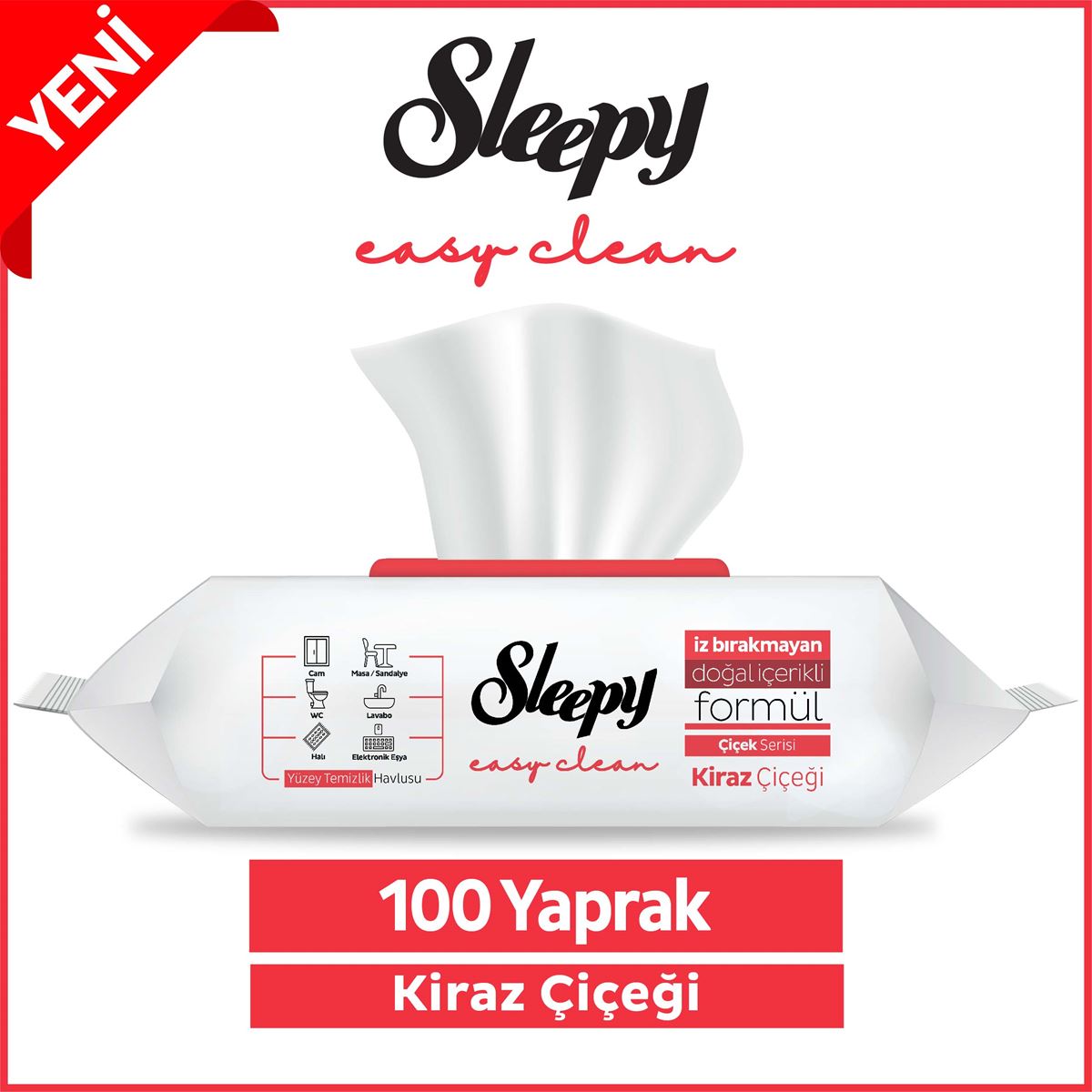 Sleepy Easy Clean Kiraz Çiçeği Yüzey Temizlik Havlusu 100x2 200 Yaprak