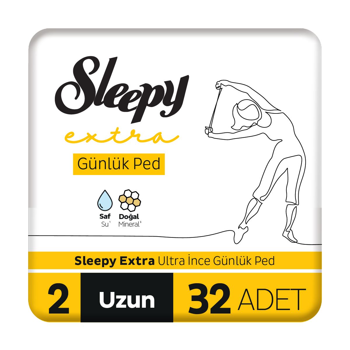 Sleepy Extra Ultra İnce Günlük Ped Uzun 32x2 64 Adet