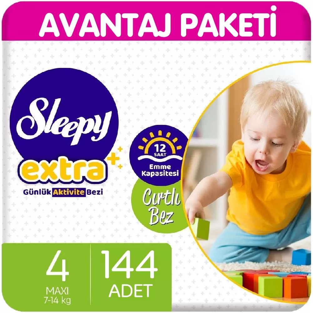 Sleepy Extra Günlük Aktivite Bezi 4 Beden 48x3 144 Adet