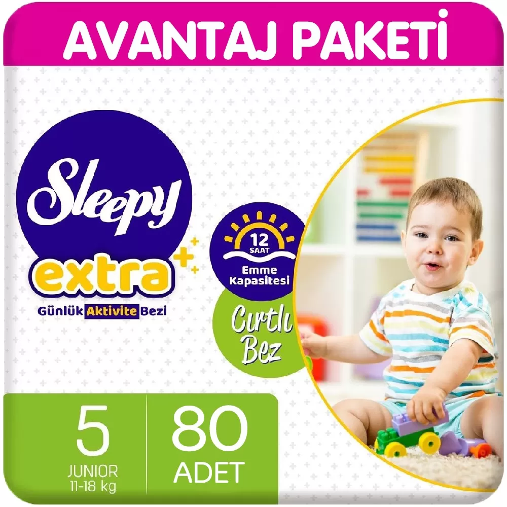 Sleepy Extra Günlük Aktivite Bezi 5 Beden 40x2 80 Adet