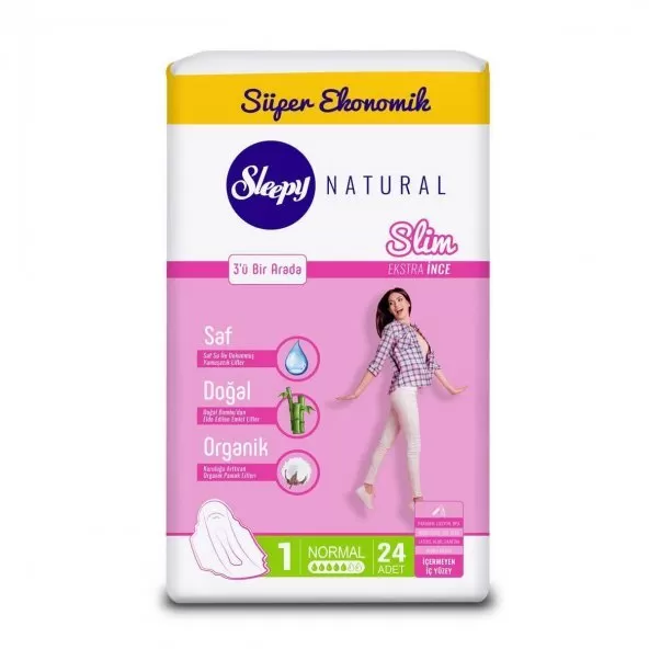 Sleepy Natural Slim Ekstra İnce Ped Normal 24x3 72 Adet