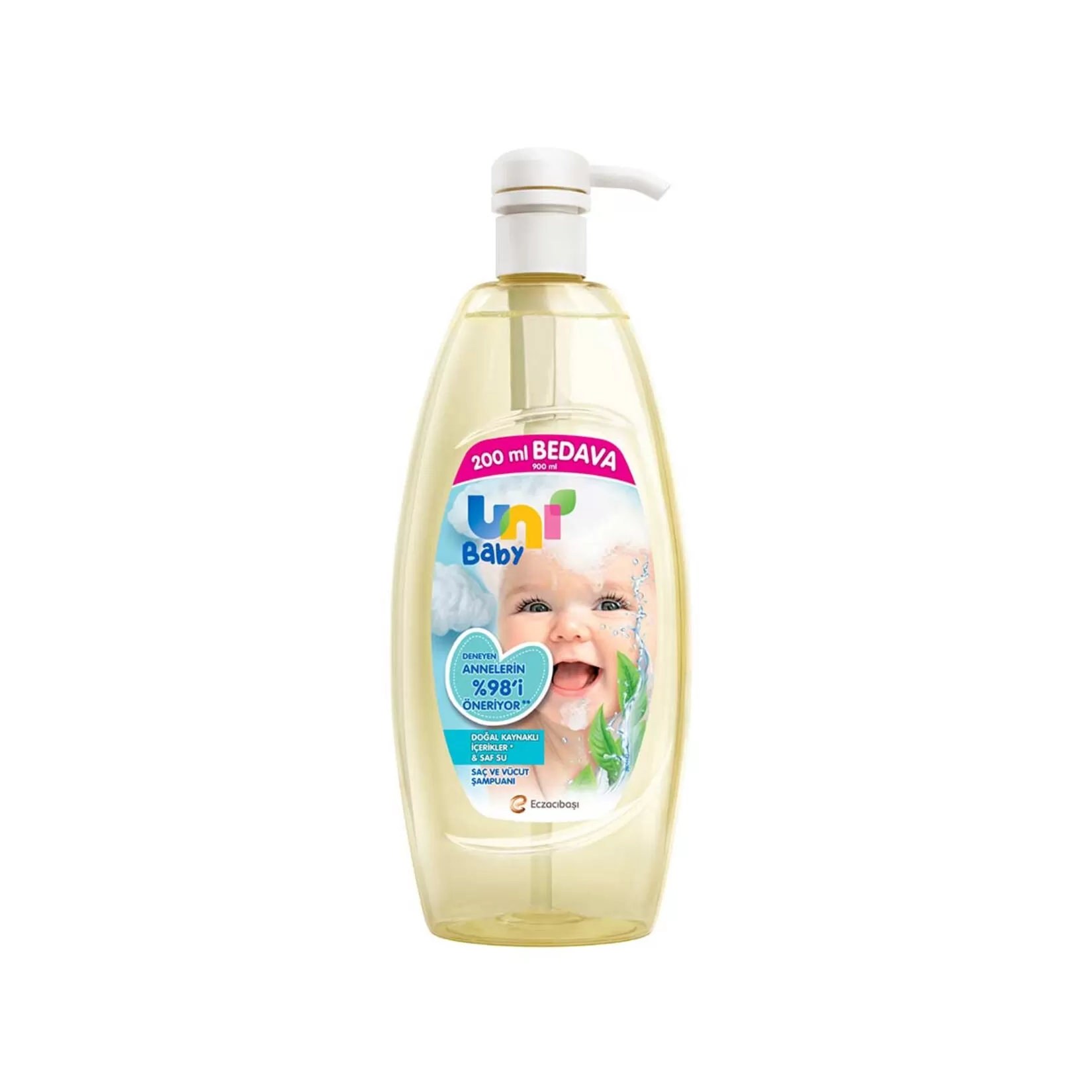 Uni Baby  Saç ve Vücut Şampuanı 2x900 ml