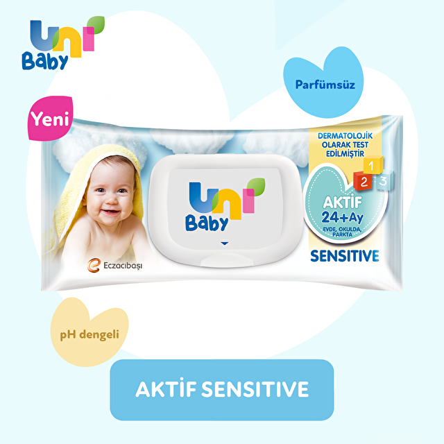 Uni Baby Aktif Sensitive Islak Mendil 90x36 3240 Yaprak