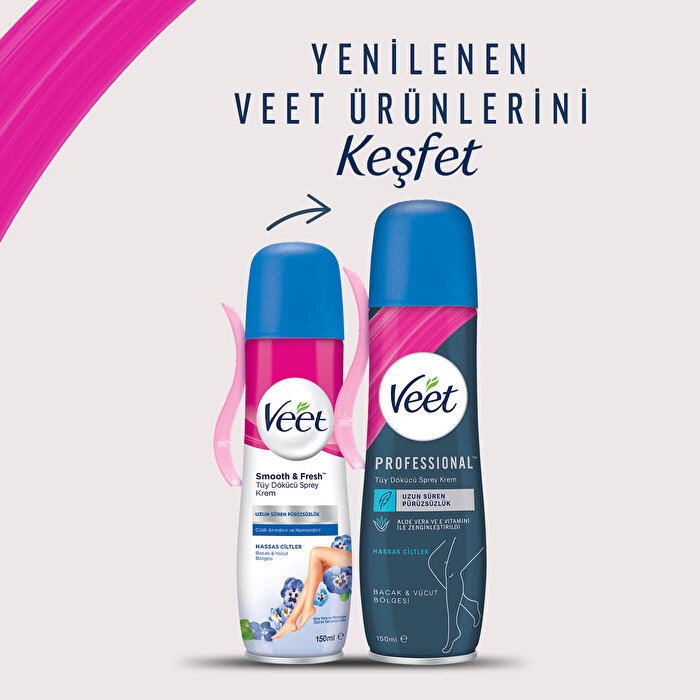 Veet Professıonal Tüy Dökücü Sprey Krem 150 ml 3 Adet