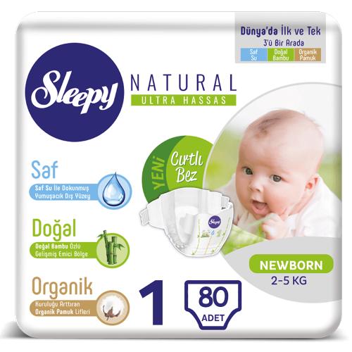 Sleepy Natural Bebek Bezi 1 Beden Yenidogan 40 Adet 2 5 Kg Trendyol